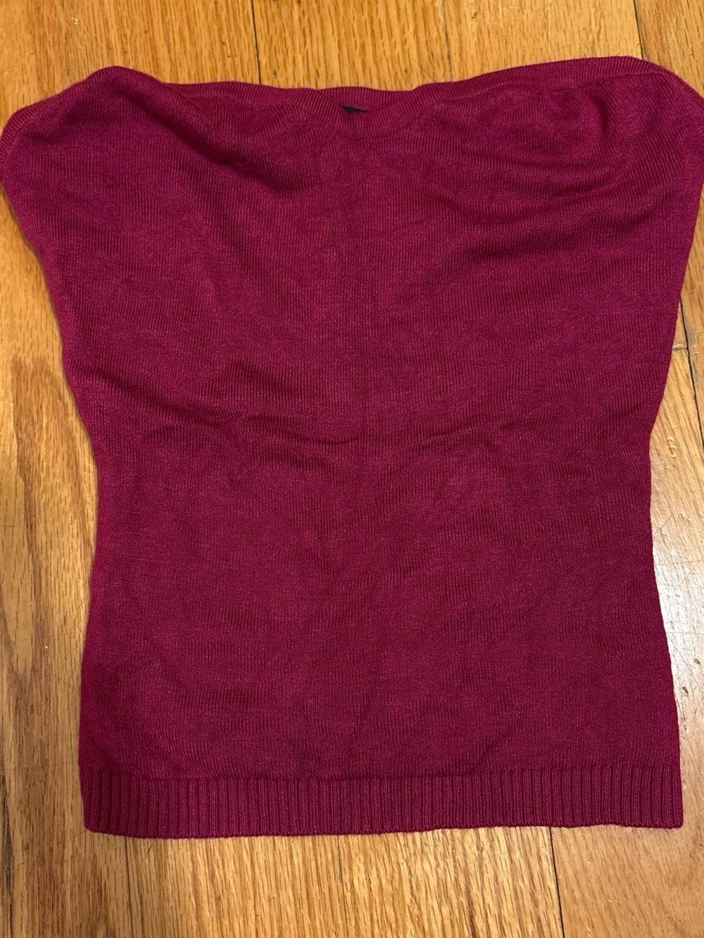 Express Off-the-Shoulder Strapless Knit Top - Berry